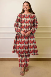 2 Pcs Unstitched Ladies Suit 111